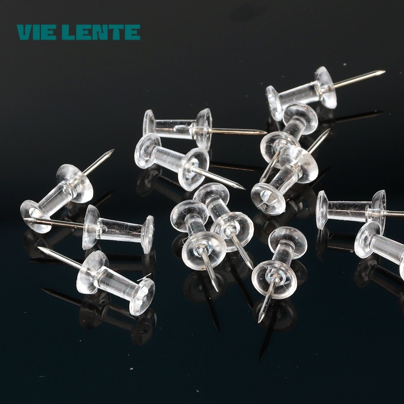 Office Furniture Online - 50/100 Stuks Push Pins Transparante Duim