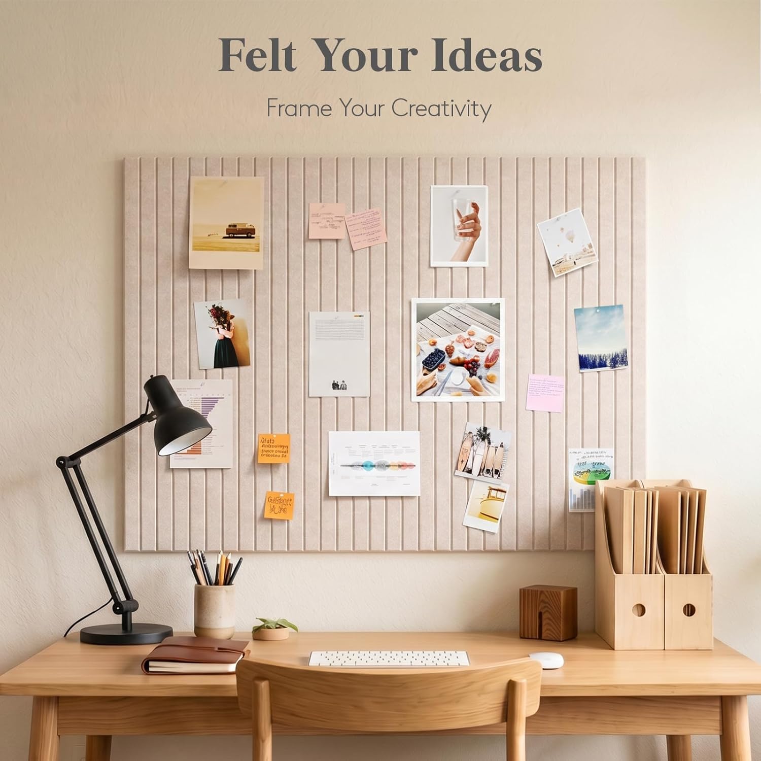 Office Furniture Online - 6 stuks vilten wandtegels, kurkplakborden, voor