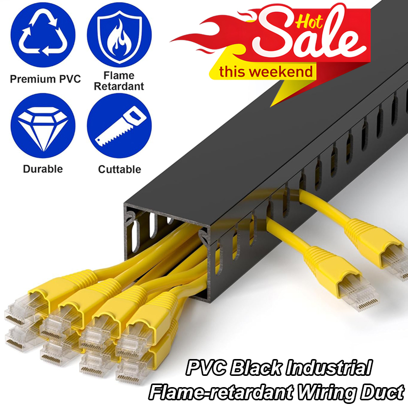 Cable Tray Under Desk - PVC industriële vlamvertragende bedradingskanaal zwarte kabelbeheer