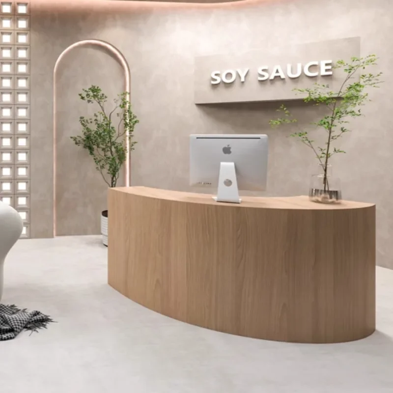 Office Furniture Bali - Gebogen bureautafel voor esthetiek, kassa en