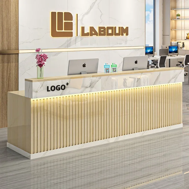 Office Furniture Bali - Nordic Aesthetic Receptiebalie Luxe Moderne Receptiebalie
