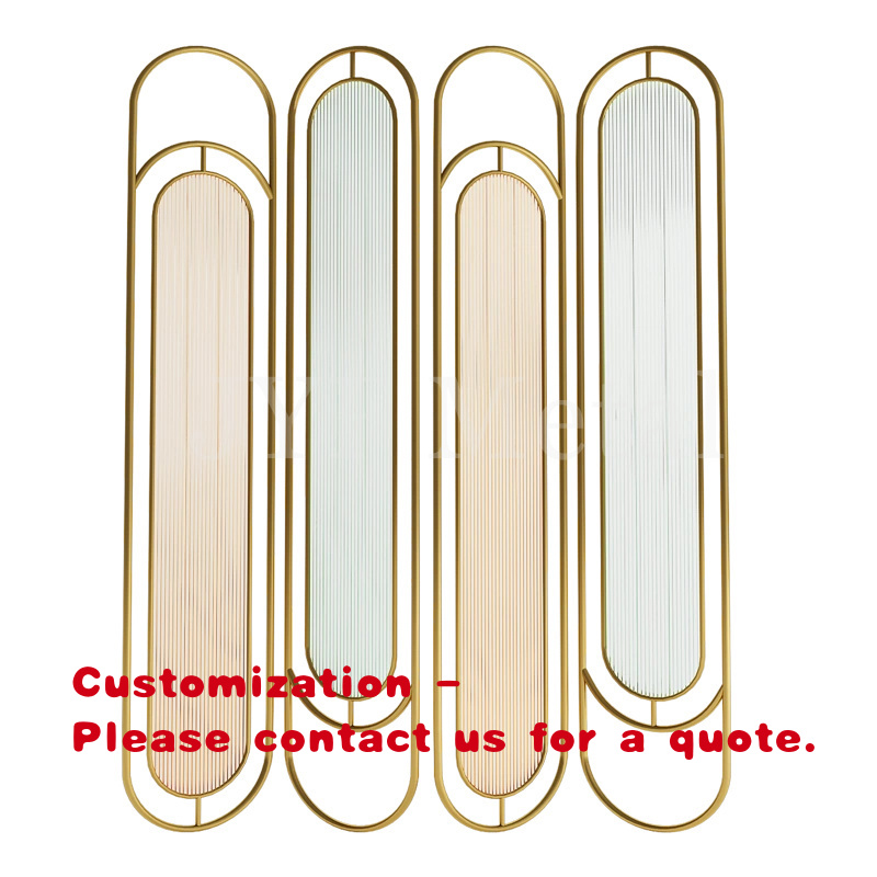 Partition Screen Divider - Restaurantdecoratie RVS frame glazen scheidingswand privacy