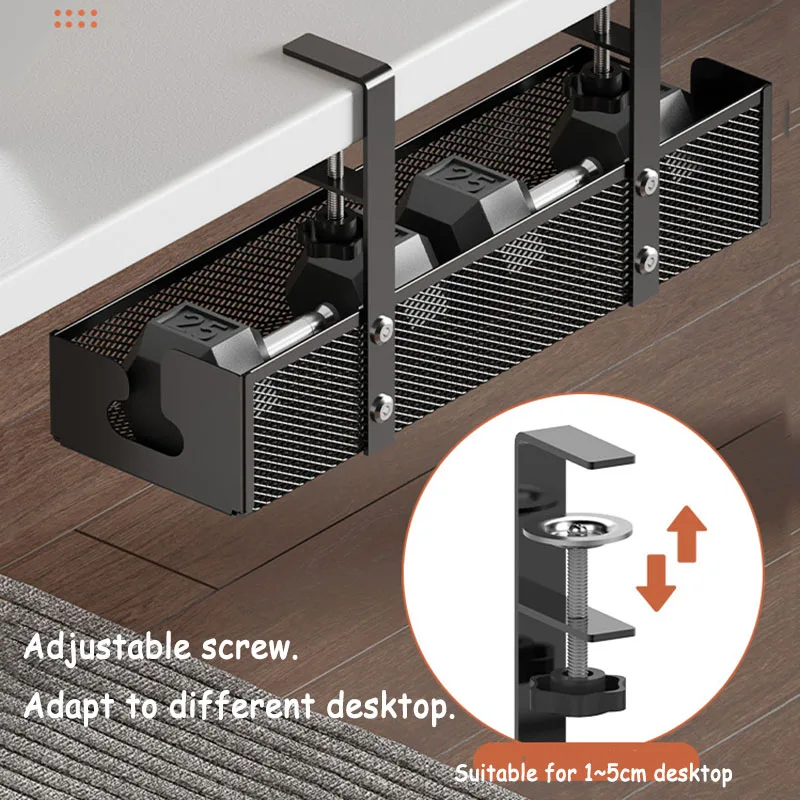 Cable Tray Under Desk - Multifunctionele kabelbeheer-organizer voor onder het bureau,