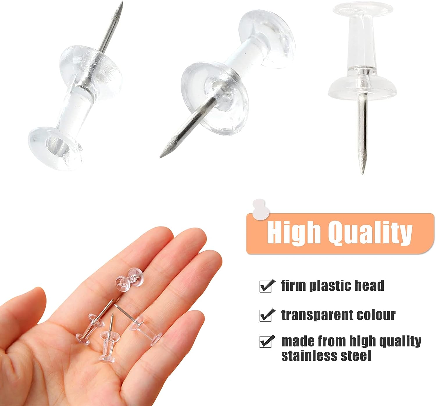 50/100 Stuks Push Pins Transpa - Office Furniture Online recensie en prijs