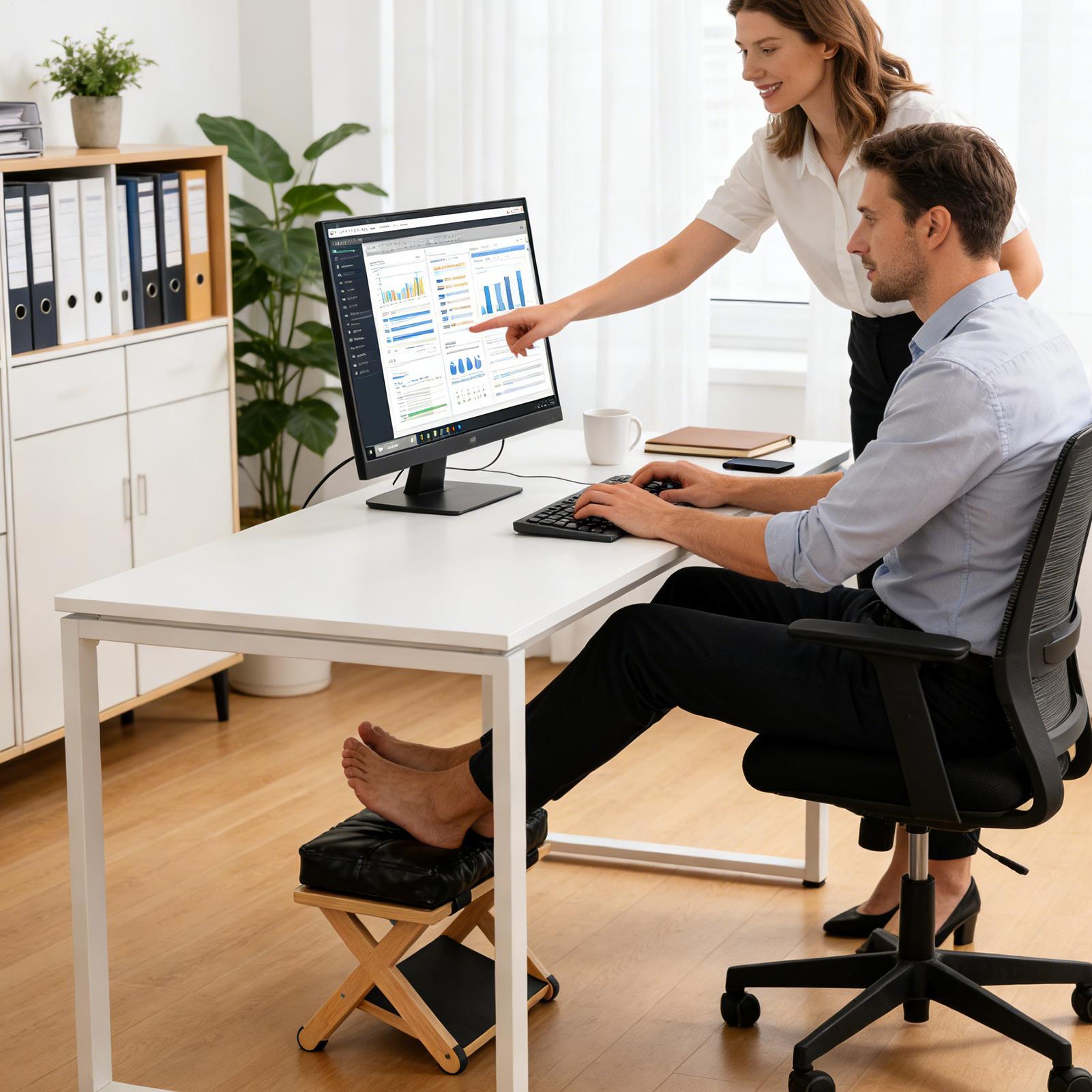 Voetensteun onder het bureau,  - Office Footrest Cushion recensie en prijs