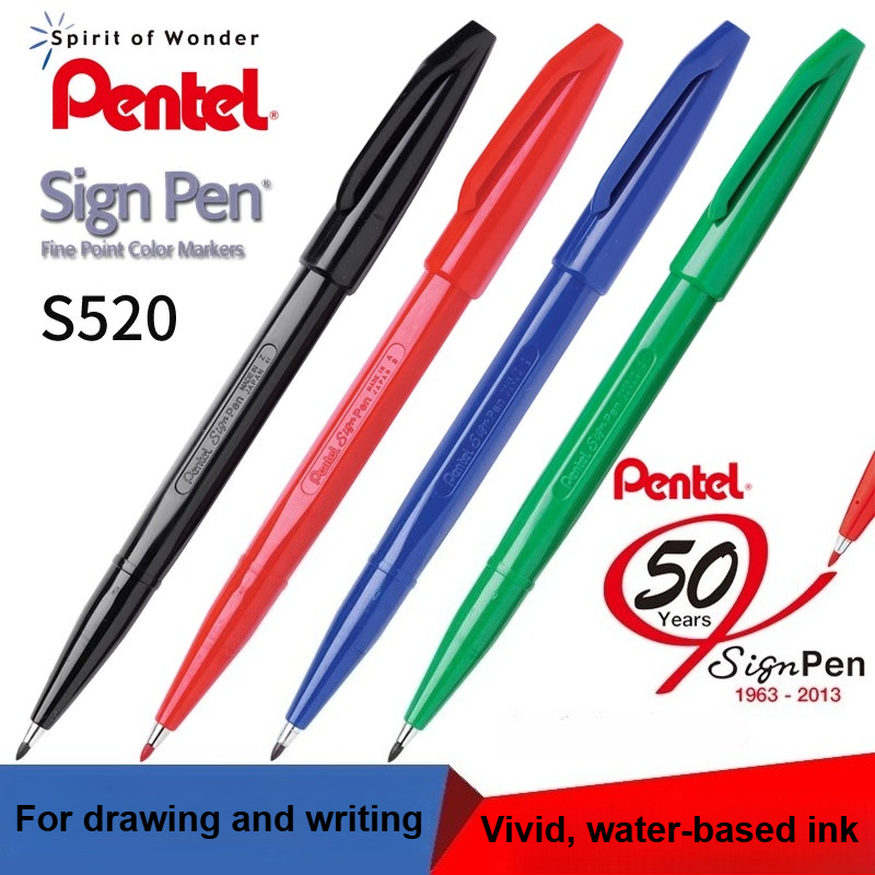 1/3/12PC Pentel S520 Tekenpen  - Pentel Pen Sign Pen recensie en prijs